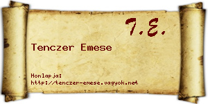 Tenczer Emese névjegykártya